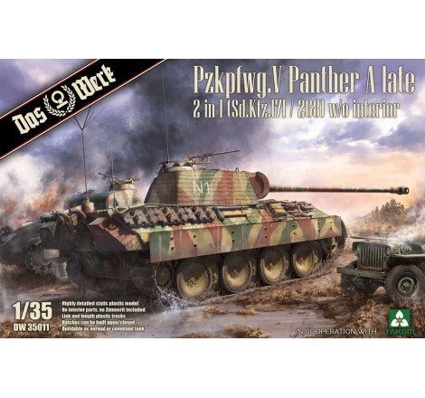 Das Werk Maquette Pzkpfwg.V Panther Ausf.A (late) (Sd.Kfz.171 / 268) 1:35 référence DW35011