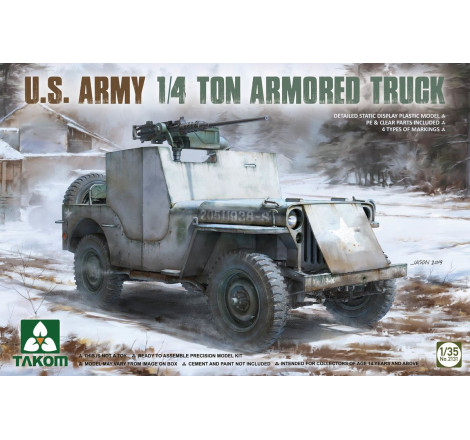 Takom Maquette US Army 1/4T Armored Truck 1:35 référence 2131