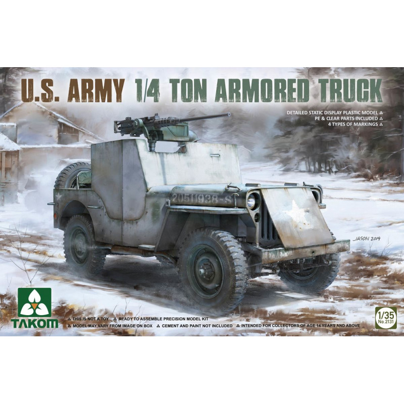 Takom Maquette US Army 1/4T Armored Truck 1:35 référence 2131