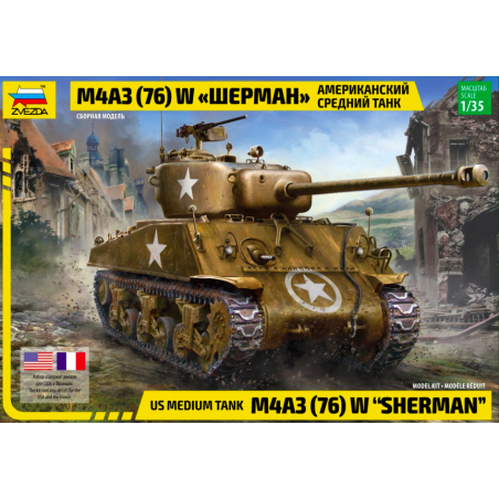Zvezda Maquette M4A3 (76) W Sherman 1:35 référence 3676