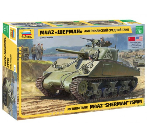 Zvezda Maquette M4A2 (75) Sherman 1:35 référence 3702