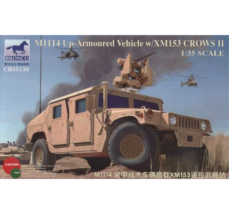 Bronco Maquette M1114 Up-Armoured Vehicule + XM153 Crows II 1:35 référence CB35136
