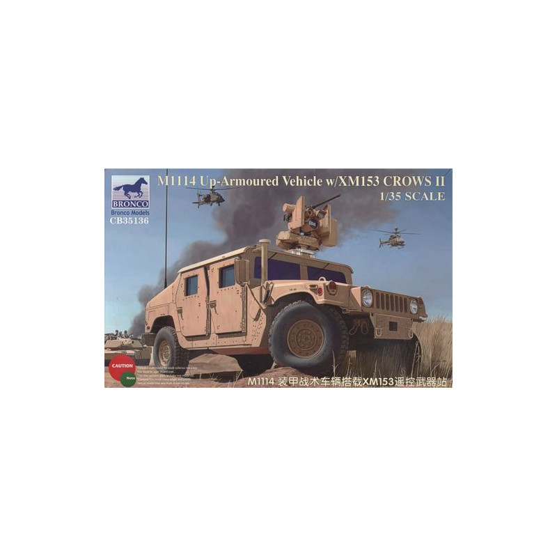 Bronco Maquette M1114 Up-Armoured Vehicule + XM153 Crows II 1:35 référence CB35136
