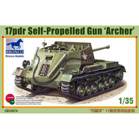 Bronco Maquette 17pdr elf-Propelled Gun "Archer" 1:35 référence CB35074