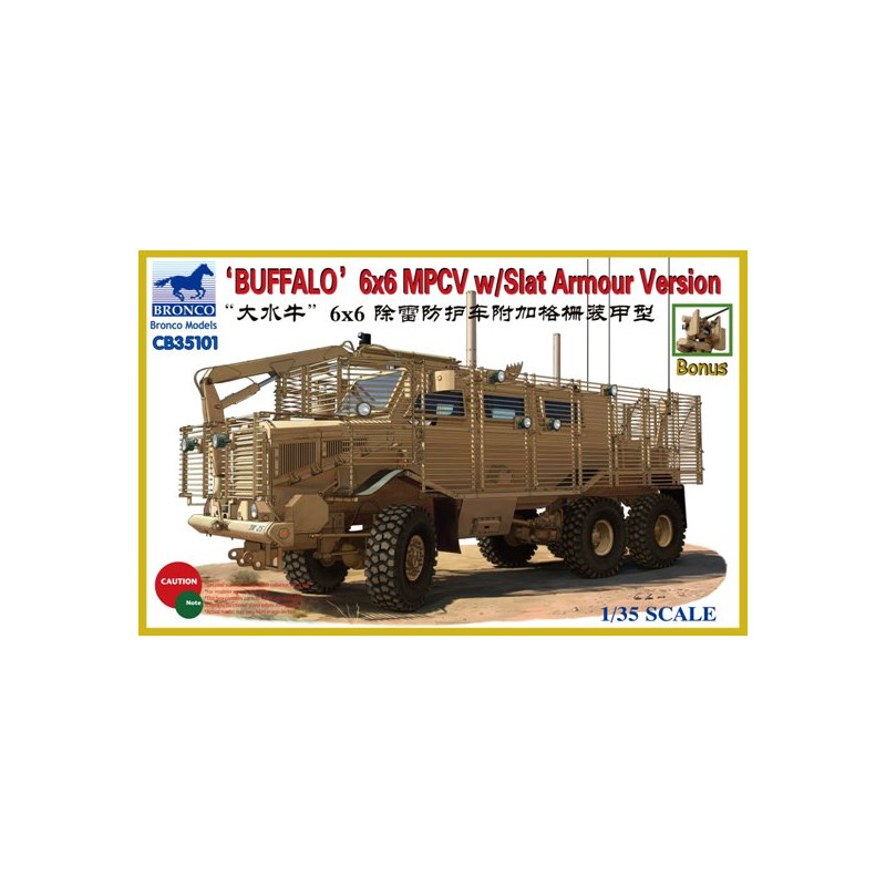 Bronco Maquette Buffalo 6x6 MPCV Slat Armour Version 1:35 référence CB35101