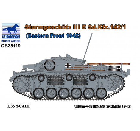 Bronco Sturmgeschütz III E Sd.Kfz. 142/1 (Eastern Front 1942) 1:35 référence CB35119