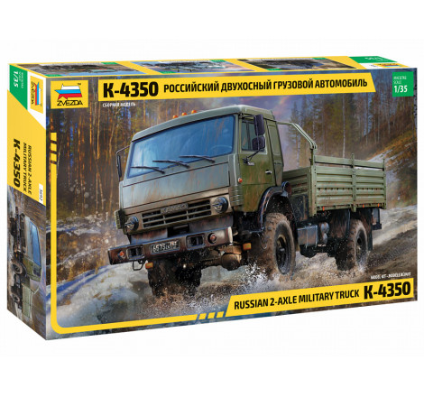 Zvezda Maquette Russian 2-Axle Military Truck K-4350 1:35 référence 3692