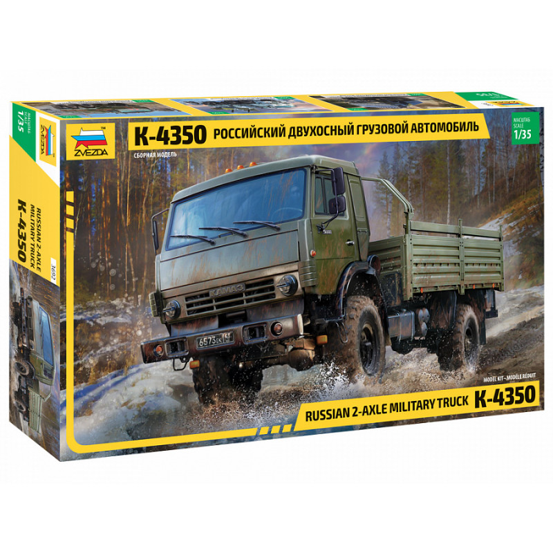 Zvezda Maquette Russian 2-Axle Military Truck K-4350 1:35 référence 3692