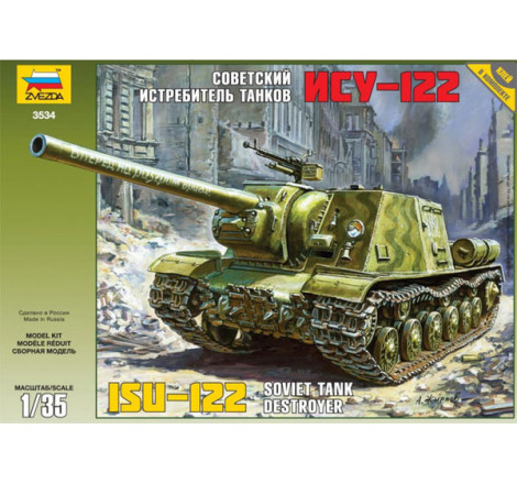 Zvezda Maquette Soviet Tank Destroyer ISU-122 1:35 référence 3534