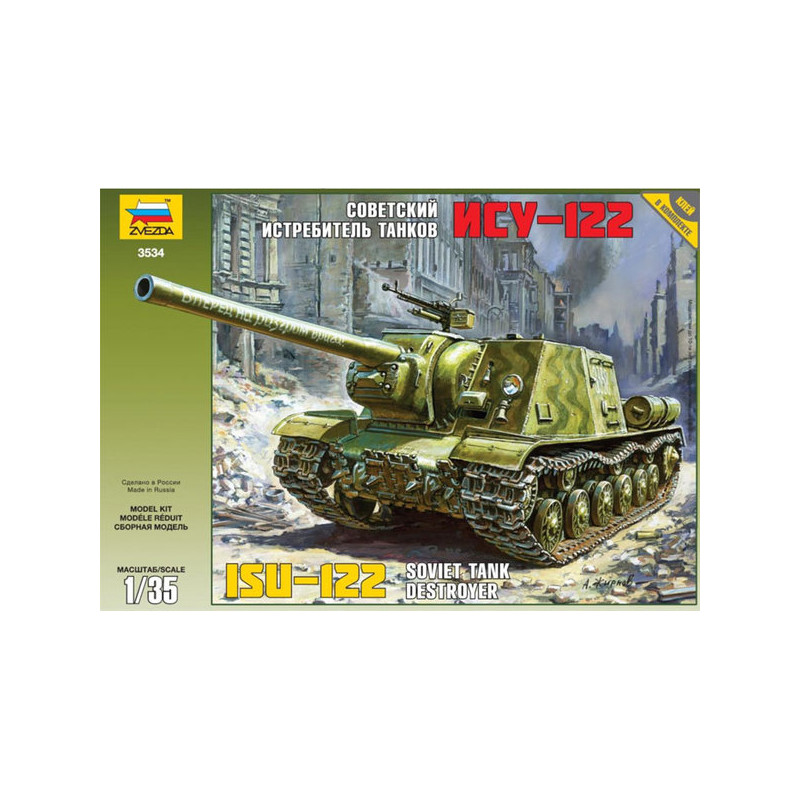 Zvezda Maquette Soviet Tank Destroyer ISU-122 1:35 référence 3534
