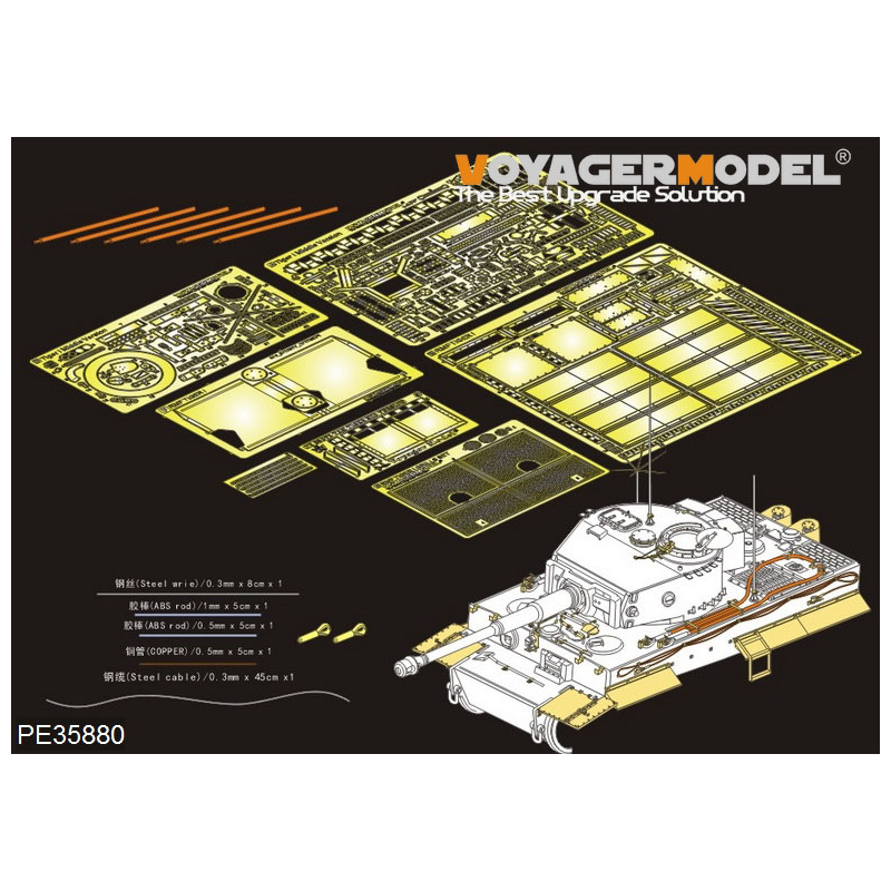 Kit upgrade Voyager Model WW2 German Tigre (mid production) 1:35 référence PE35880