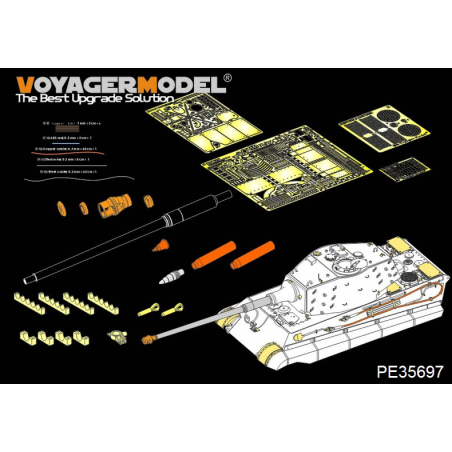 Kit upgrade Voyager Model WW2 German King Tiger (final version) 1:35 référence PE35697