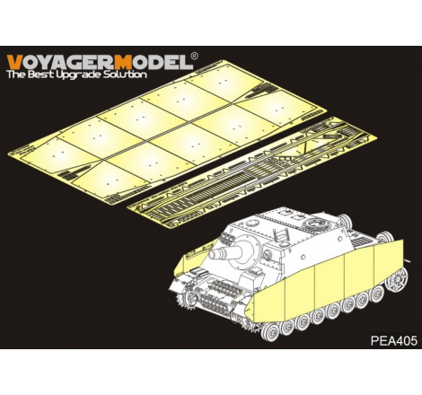 Kit upgrade Schürzen Voyager Model WW2 German Sturmpanzer IV Brummbar (late version) 1:35 référence PEA405