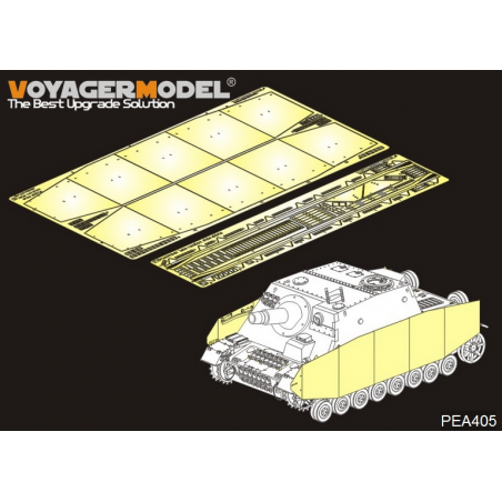 Kit upgrade Schürzen Voyager Model WW2 German Sturmpanzer IV Brummbar (late version) 1:35 référence PEA405