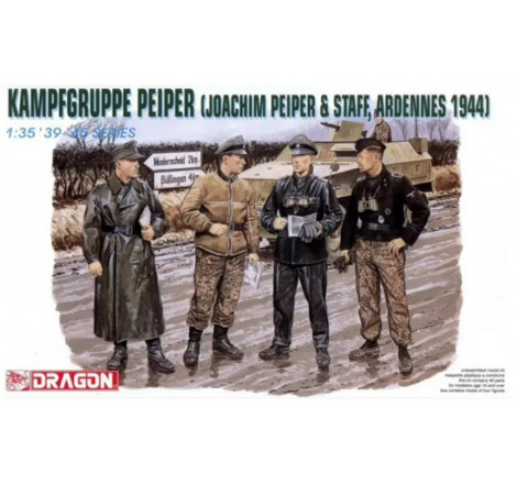 Dragon Maquette Kampfgruppe Peiper (Joachim Peiper & staff, Ardennes 1944) 1:35 référence 6088
