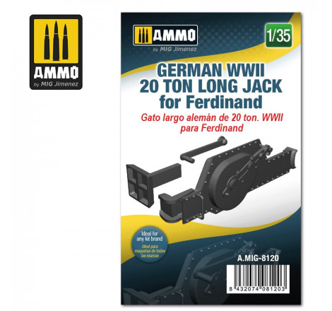 German WWII 20Ton Jack Ammo pour char Ferdinand MIG-8120