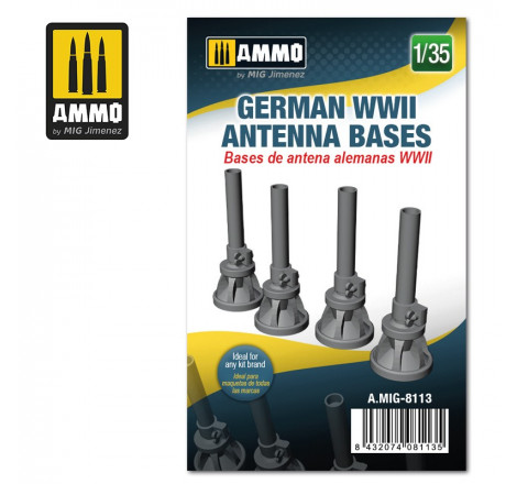 German WW2 bases d'antennes char allemand 1:35 référence A.MIG-8113