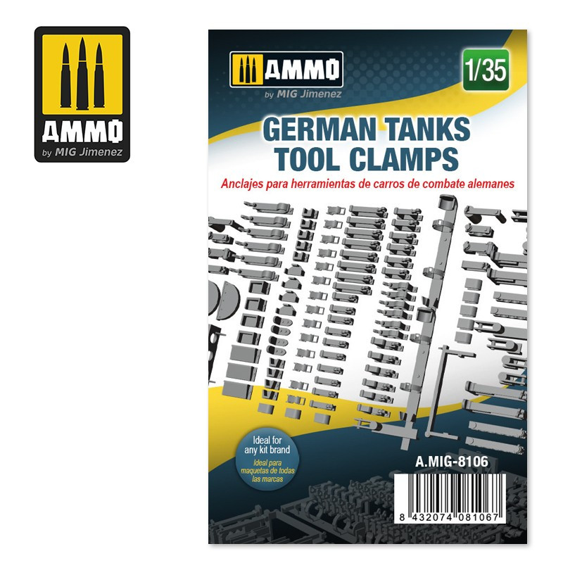 German WW2 Tank Tool Clamps Ammo 1:35 référence A.MIG-8106