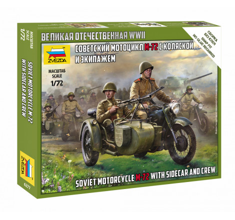 Maquette Zvezda - Soviet Motorcycle M-72 1:72 référence 6277