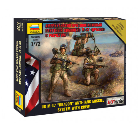 Maquette Zvezda - US anti-tank missile system M-47 "dragon" 1:72 référence 7415