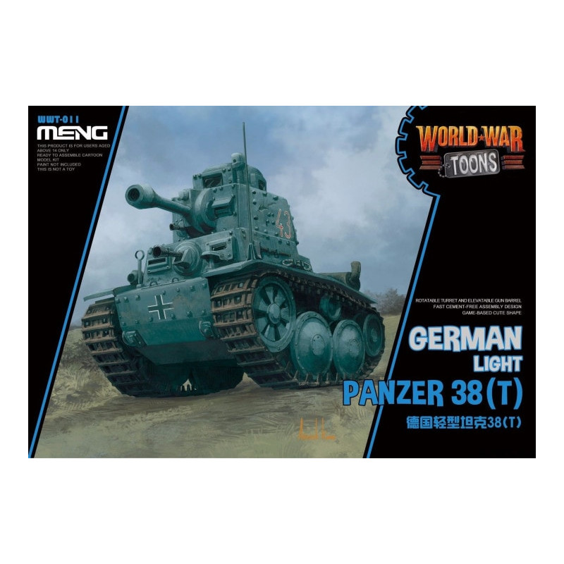 Maquette Meng World War Toons German Light Panzer 38(T) référence WWT-011