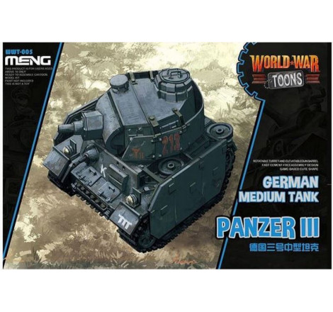 Maquette Meng World War Toons German Medium Tank Panzer 3 référence WWT-005