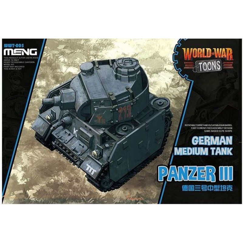 Maquette Meng World War Toons German Medium Tank Panzer 3 référence WWT-005