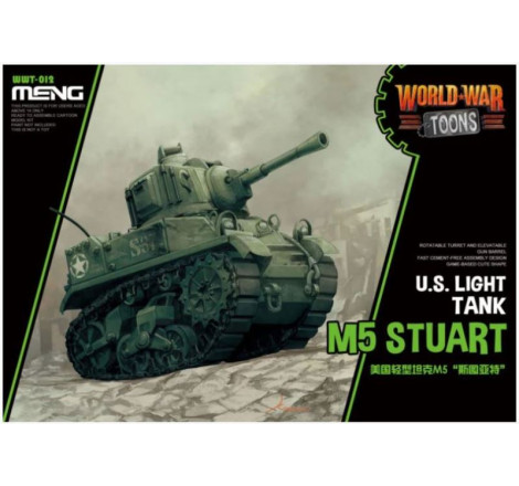 Maquette Meng World War Toons US Light Tank M5 Stuart référence WWT-012