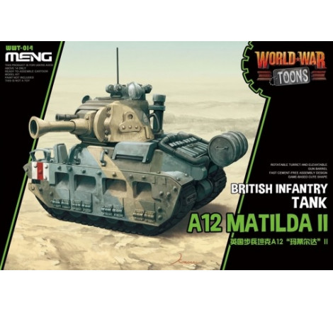 Maquette Meng World War Toons British Infantry Tank A12 Matilda II référence WWT-014