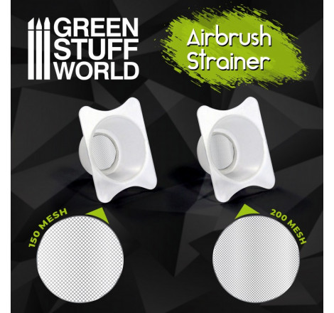 Airbrush Cup Strainers x2 - Filtre godet pour aérographe Green Stuff World