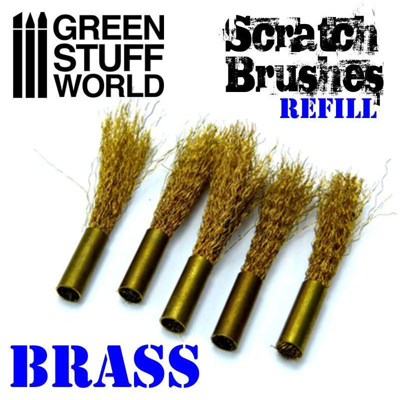Scratch Brush Set Refill (x5) – Brass Green Stuff World référence 1651