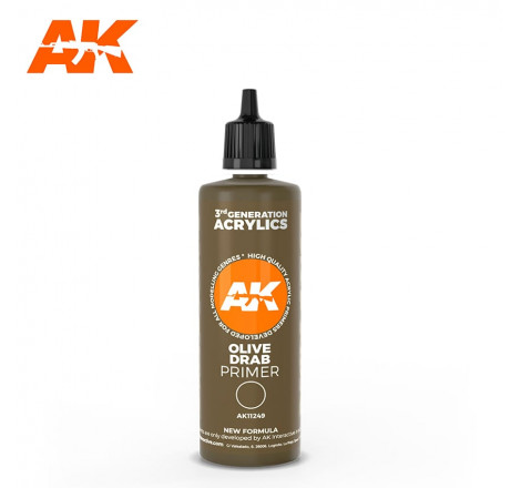 AK® Olive Drab Primer 100 ml référence AK11249