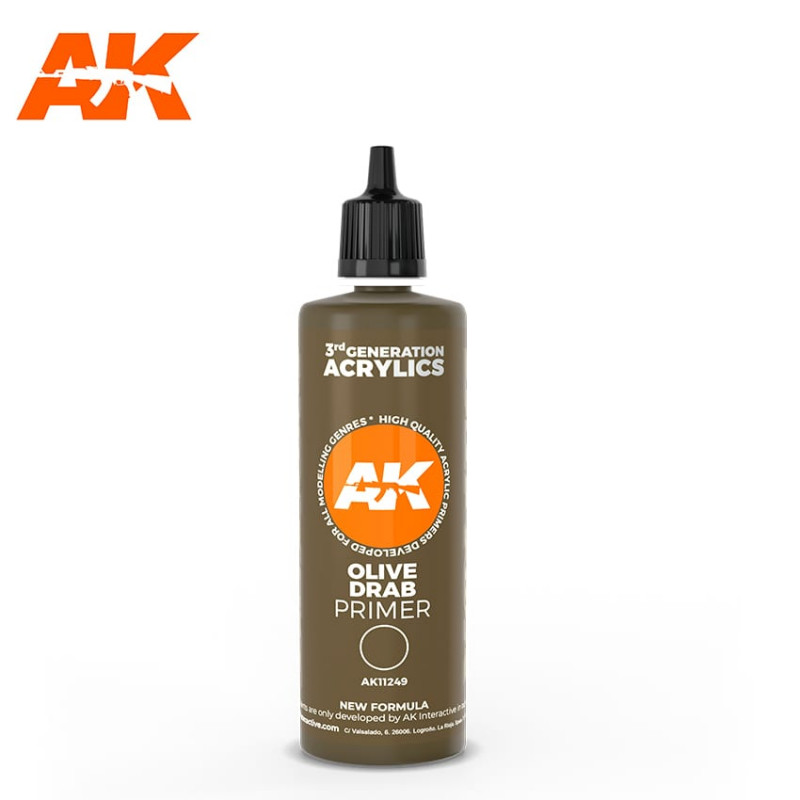 AK® Olive Drab Primer 100 ml référence AK11249