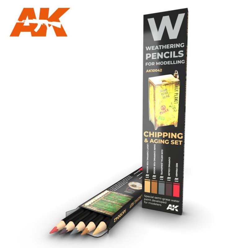 Crayons de vieillissement AK (x5) Chipping & Aging Set AK10042