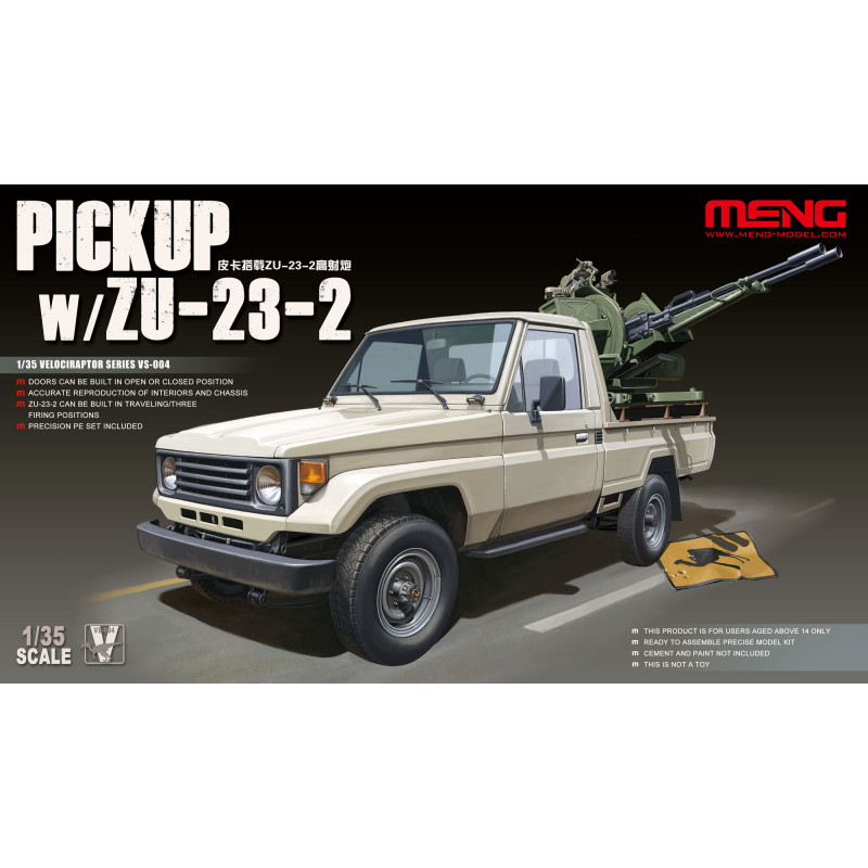 Meng Maquette Pick-up + ZU-23-2 1:35 référence VS-004