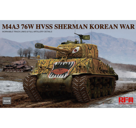 Ryefield Model Maquette M4A3 76W HVSS Sherman (Guerre de Corée) 1:35 référence 5049