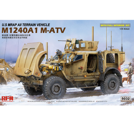 Ryefield Model Maquette M1240A1M-ATV US MRAP véhicule tout-terrain 1:35 référence 5032