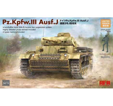 Ryefield Model Maquette Panzerkampfwagen III Ausf.J 1:35 référence 5070