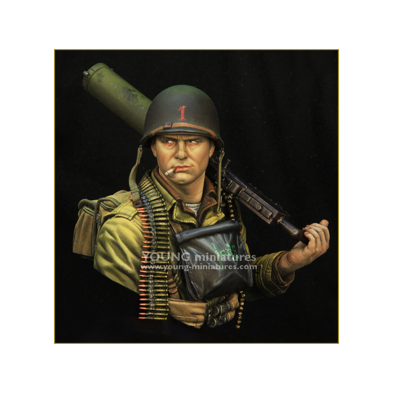 Buste Young Miniatures D-DAY 1st infantry division, Normandie 1944 "The big red one" 1:10 référence YM1861