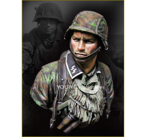 Buste Young Miniatures German Waffen SS, Bataille de Kursk 1943 1:10 référence YM1840