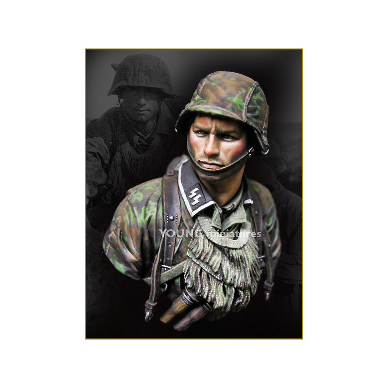 Buste Young Miniatures German Waffen SS, Bataille de Kursk 1943 1:10 référence YM1840