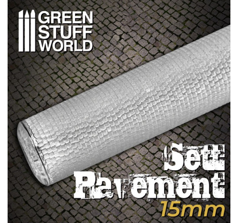 Rolling Pin Sett Pavement 15 mm - Rouleau Green Stuff World référence 2410