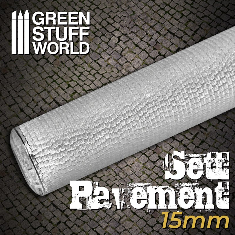 Rolling Pin Sett Pavement 15 mm - Rouleau Green Stuff World référence 2410