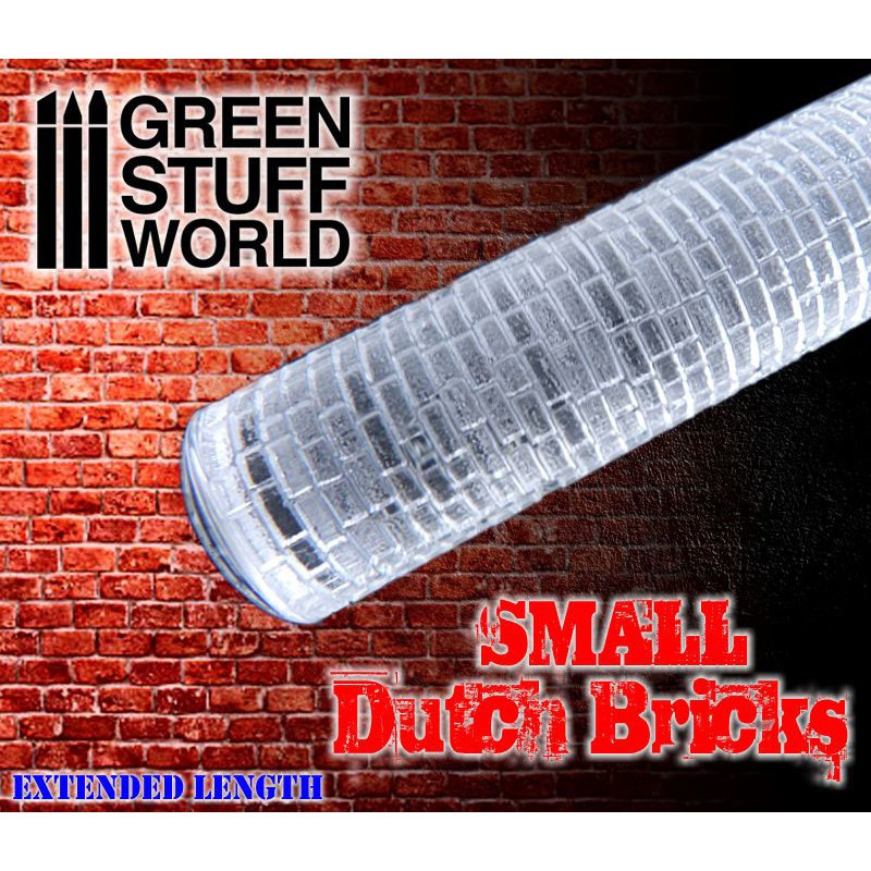 Rolling Pin Small DUTCH Bricks - Rouleau texturé Green Stuff World référence 1660