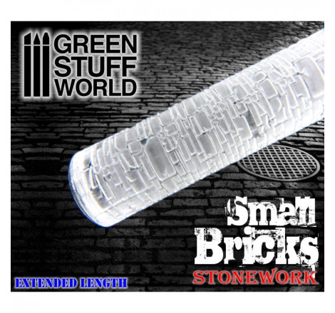 Rolling Pin Small Bricks - Rouleau texturé Green Stuff World référence 1376
