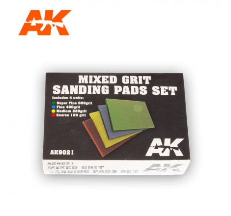Mix feuille à poncer AK grain 120/220/400/800 référence AK9021