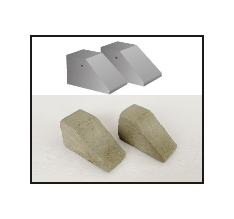 Blocs de béton stand de tir pour char M-Models 1:35 (x2)