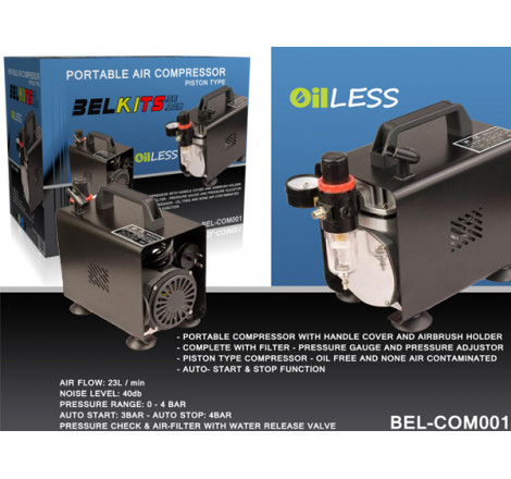 Compresseur Belkits 0-4 bars pour aérographe