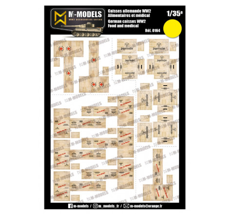 M-Models® - Caisses allemande WW2 alimentaires et médical 1:35 référence NT0164