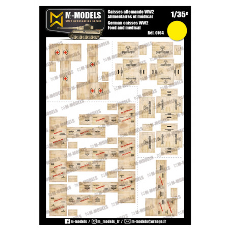 M-Models® - Caisses allemande WW2 alimentaires et médical 1:35 référence NT0164